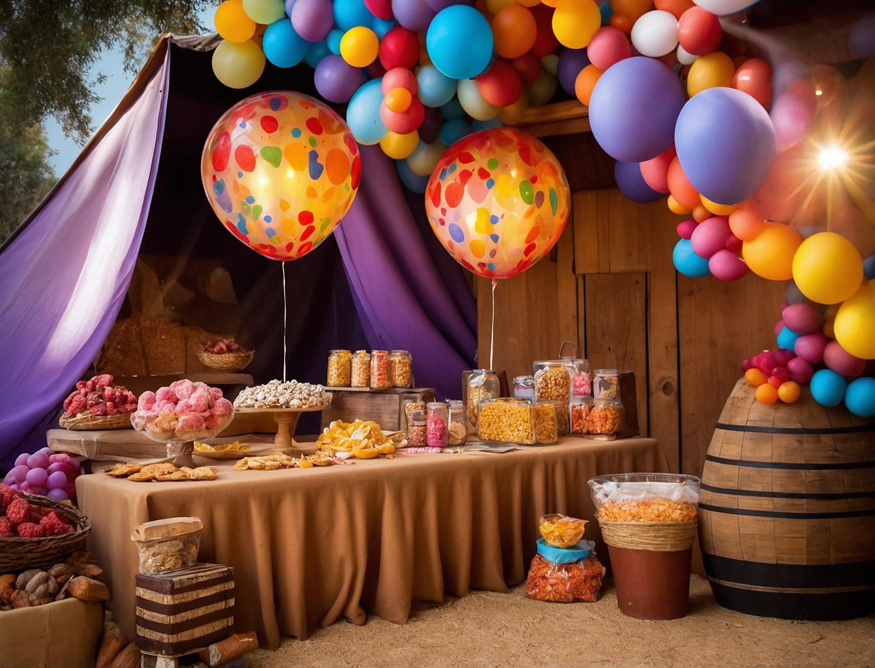 Diversión y colores en ferias locales.